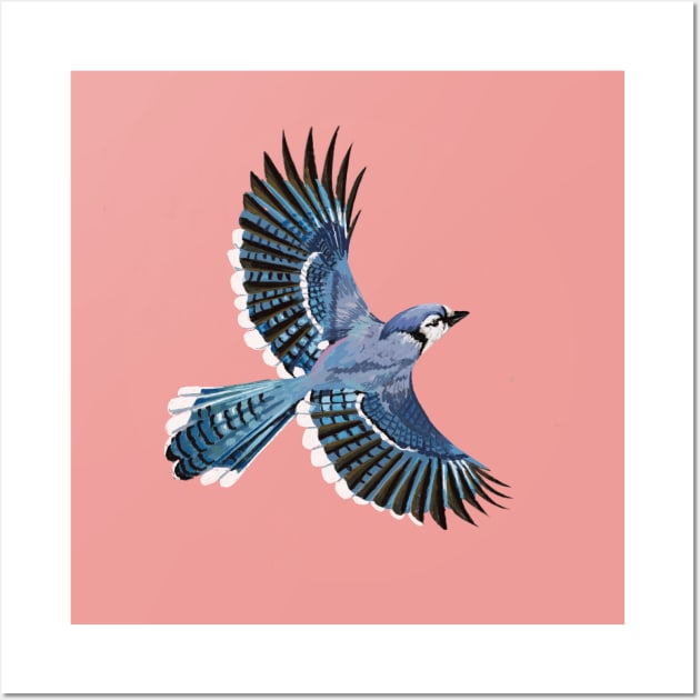 Blue jay Wall Art by Leticia Powers 